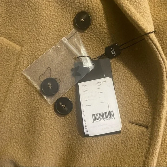 New W/Tags MAX MARA WEEKEND DOUBLE-BREASTED WOOL BROADCLOTH COAT - SIZE 12